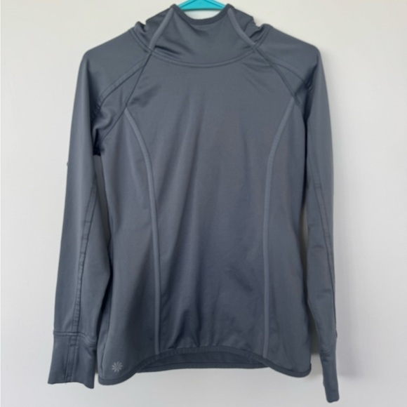 Athleta Hoodie Sweatshirt Funnel Neck XS - Picture 5 of 7